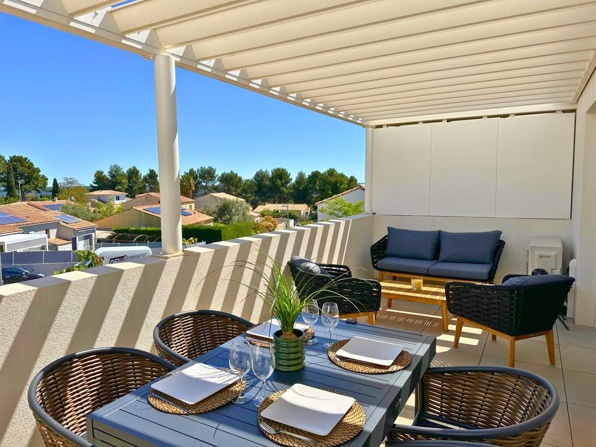 Le Square D'evan - De Standing - Grande Terrasse Exterieure - Climatisation Saint-Aunes